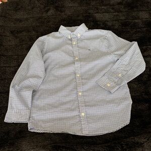 Vineyard Vines Kids' Navy and White Checkered Button-Down Shirt